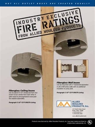 metal box fire rating|allied moulded fire rated boxes.